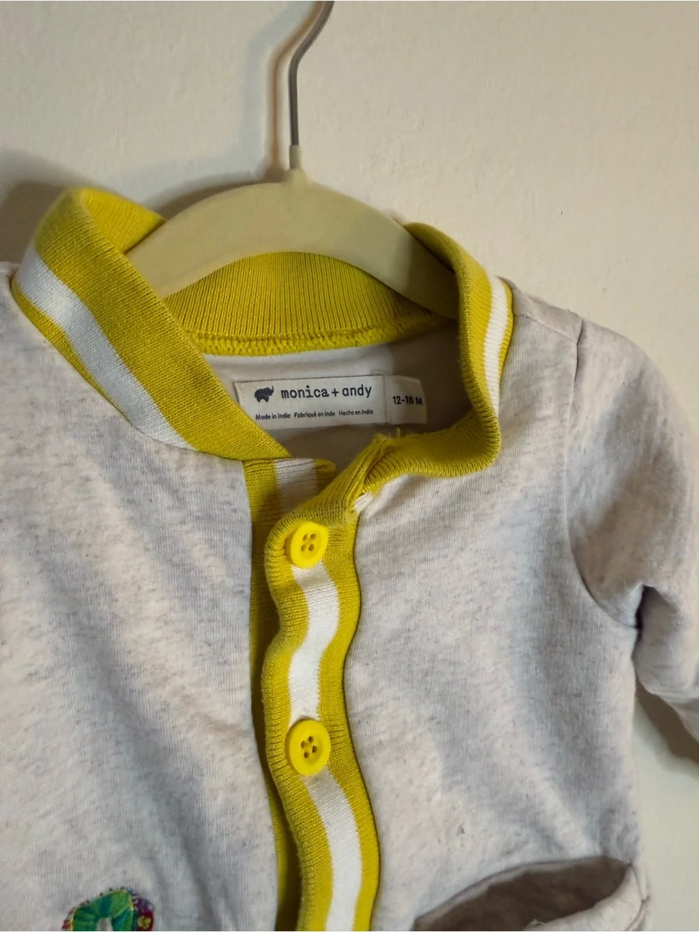 Monica + Andy Hungry Caterpillar Bomber Jacket Organic Cotton Size 12-18 Months